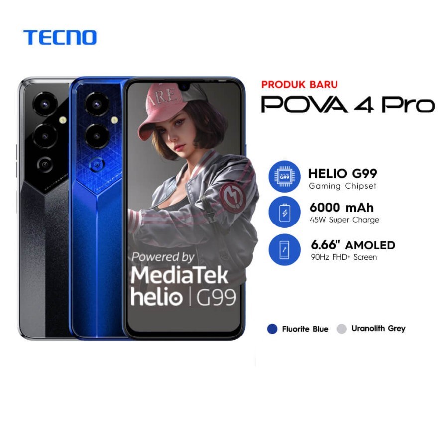 Jual TECNO POVA 4 POVA 4 PRO EXTEND RAM 5GB NFC GARANSI RESMI