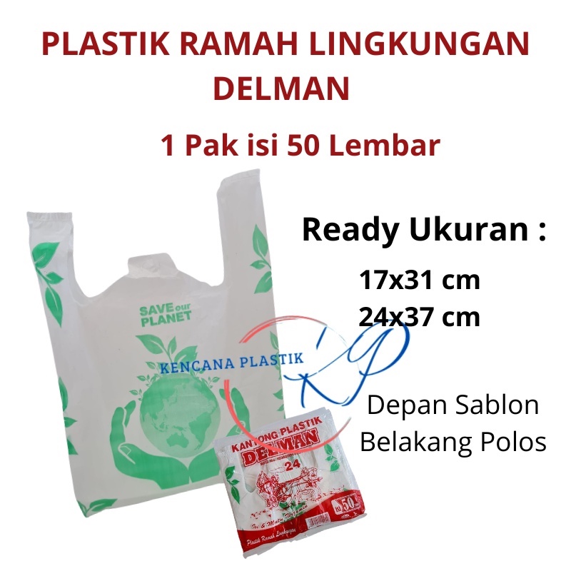 Jual Kantong Plastik Kresek Oxium Ramah Lingkungan Hd Delman Ukuran