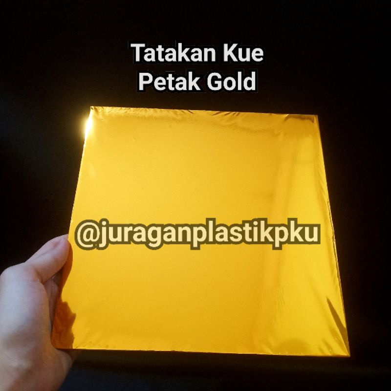 Jual Tatakan Kue Petak Gold 20x20 22x22 25x25 Cm Alas Triplek Kue