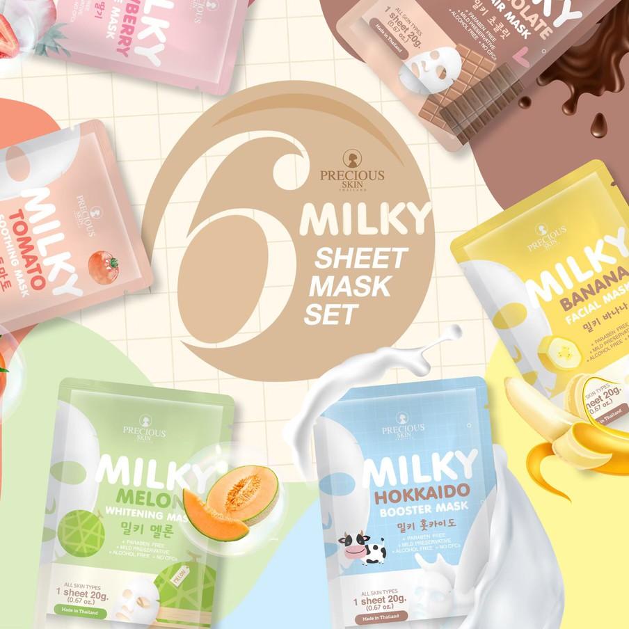 Jual Flash Sale Precious Skin Thailand Milky Brightening Sheet Mask