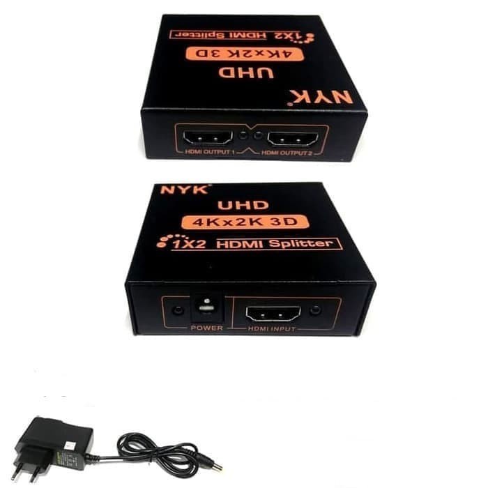 Jual Produk Hdmi Splitter Nyk 2 Port Uhd 4K 2K Adapter Hdtv 1 Input