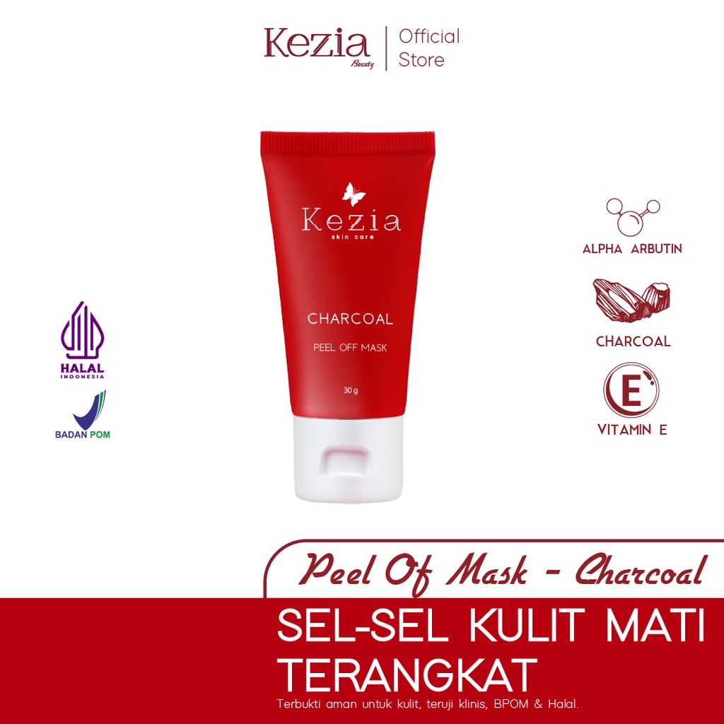 Jual Kezia Beauty Peel Off Mask Charcoal Gr Masker Mengangkat