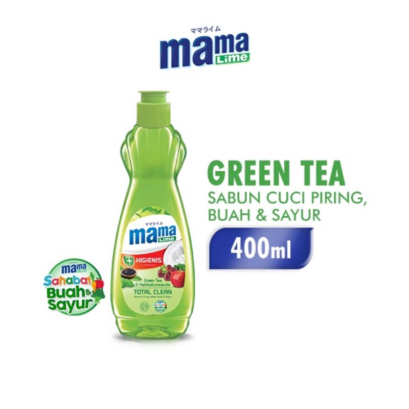 Jual MAMA LIME Sabun Cuci Piring Green Tea Habattaussauda Botol 400ML