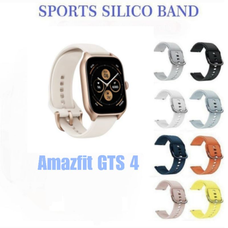 Jual Strap Amazfit GTS 4 Tali Jam Rubber Colorful Buckle Model Active