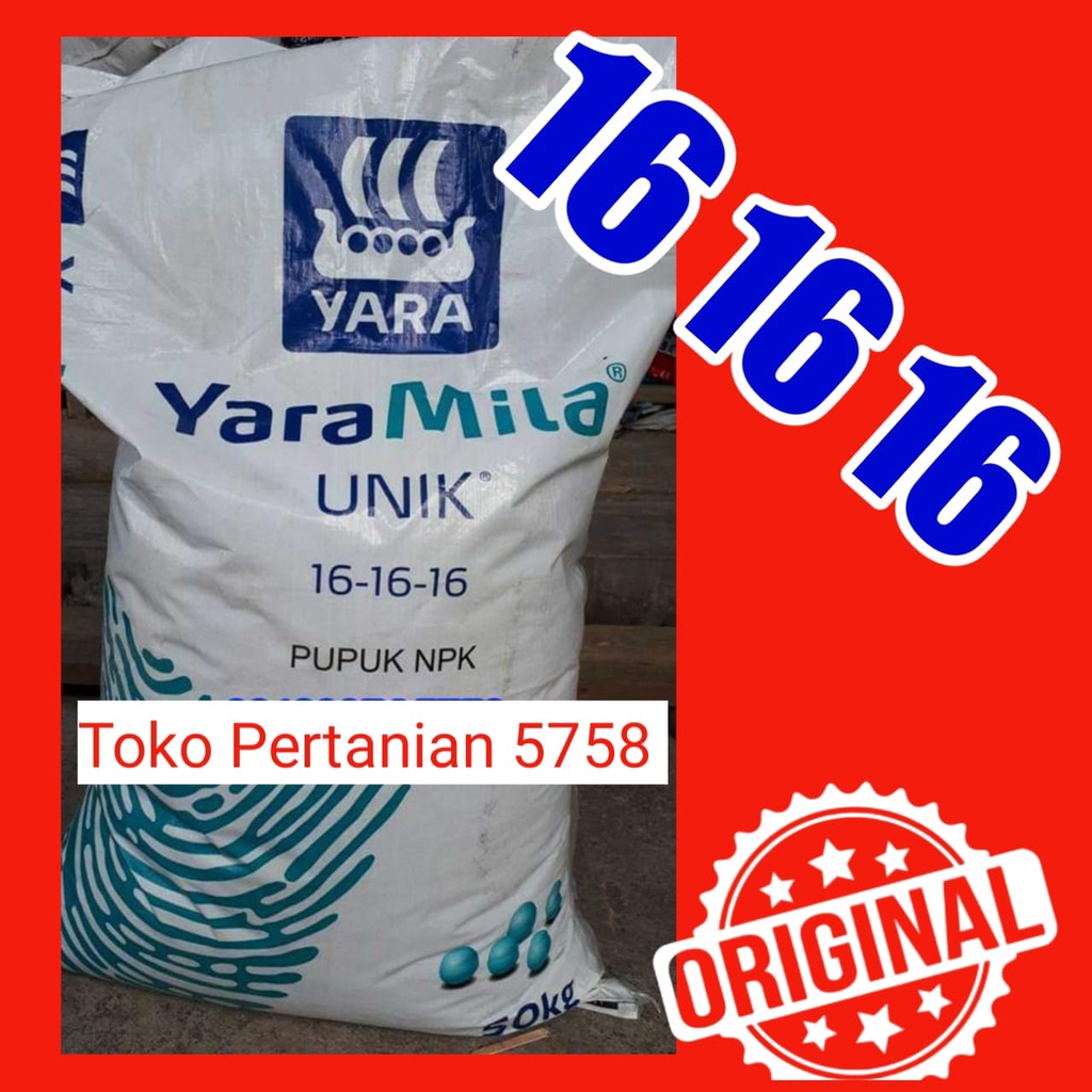 Jual NPK YARAMILA UNIK 16 16 16 Kemasan 1 Kg Repacking Pupuk NPK 16