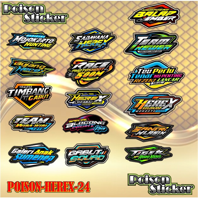 Jual STICKER PACK HEREX THAILOOK HONDA GANK RACERTEES SSS RCB