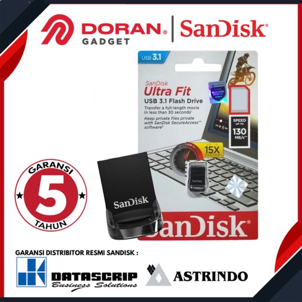 Jual Sandisk Flashdisk Ultra Fit CZ430 USB 3 1 Flashdisk 16GB 32GB 64GB