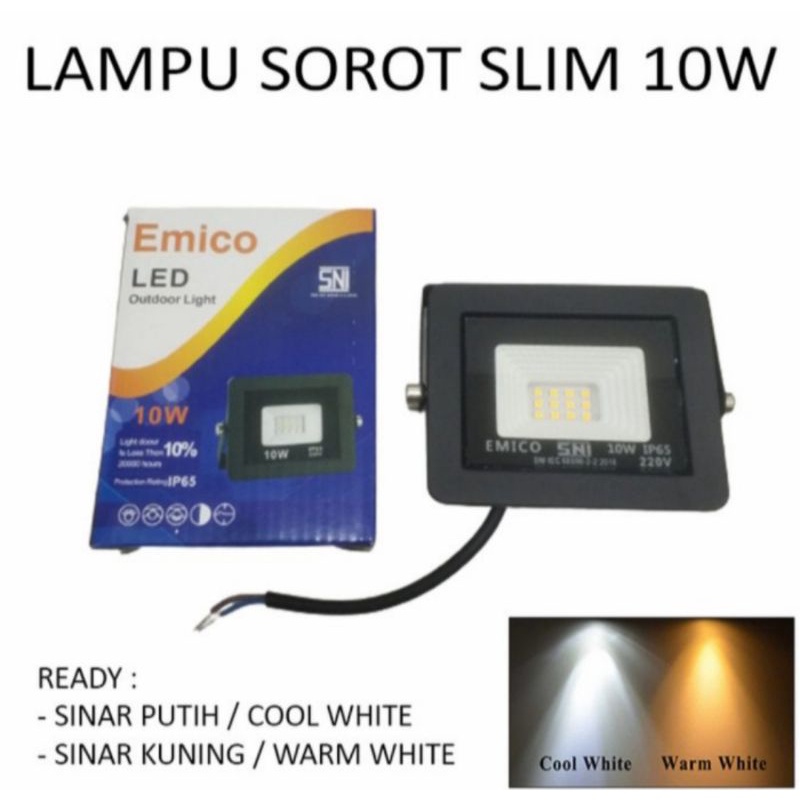 Jual Emico Lampu Sorot Led W Floodlight Outdoor Tembak Lapangan Taman