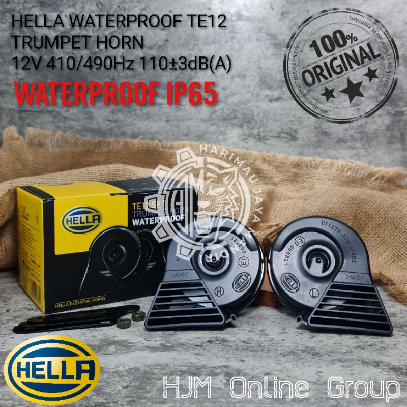 Jual KLAKSON KEONG HELLA WATERPROOF TE12 12V 410 490Hz 110dB A 2x72W