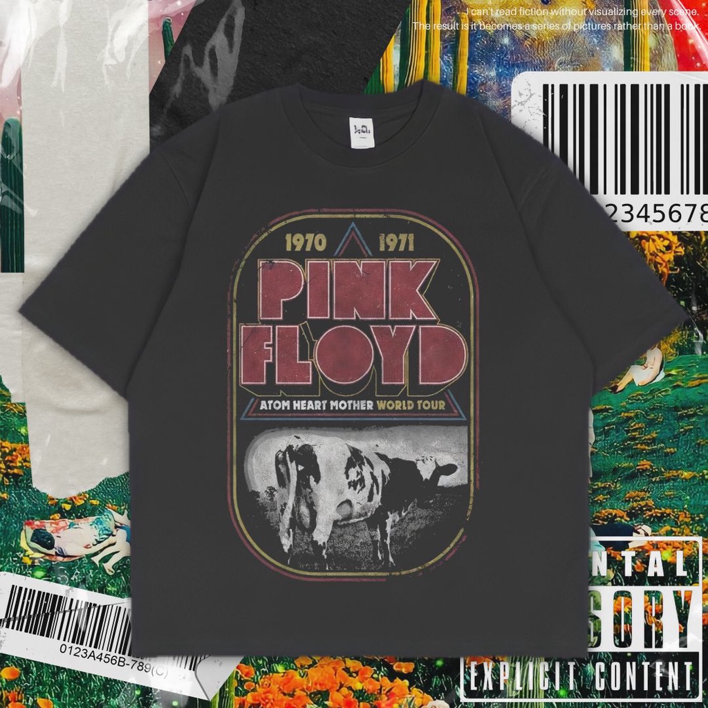 Jual Psycho Crucify Pink Floyd Oversized T Shirt Kaos Band Pink