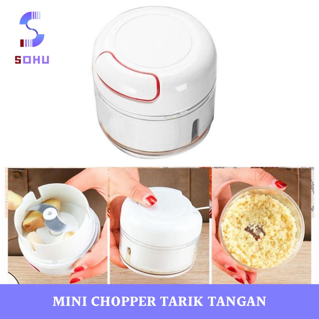 Jual Mini Food Chopper Blender Tarik Tangan Manual Penghalus Bumbu