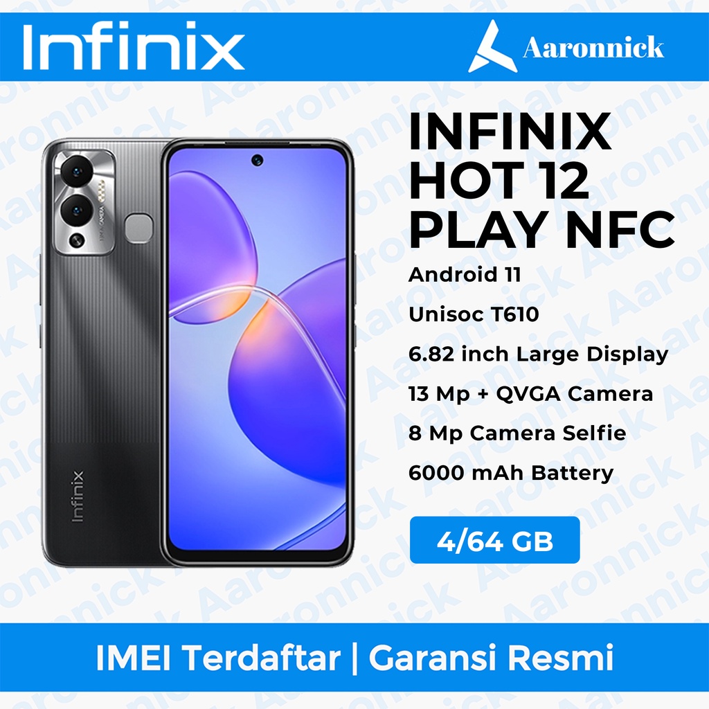 Jual Infinix Hot 12 Play NFC 4 64 Garansi Resmi Shopee Indonesia