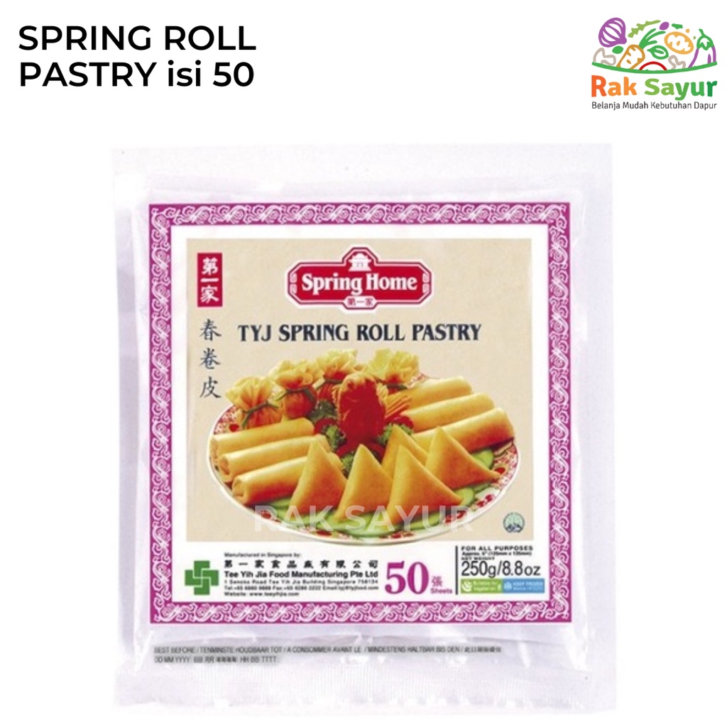 Jual Spring Roll Pastry Isi Lembar Kulit Lumpia Pangsit Frozen Food