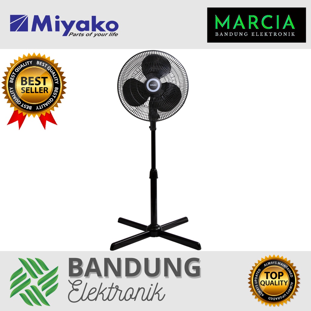 Jual KIPAS BERDIRI STAND FAN MIYAKO KAS1606X KAS 1606 X HITAM Bandung