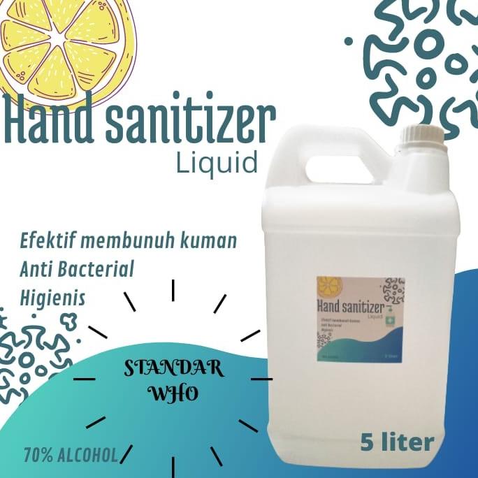 Jual Hand Sanitizer 5 Liter Cair Aroma Lemon Sesuai Standar WHO