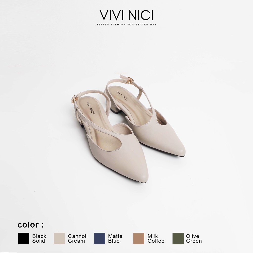 Jual Vivi Nici Eliza Sepatu Sandal Mules Wanita Hak Cm Shopee