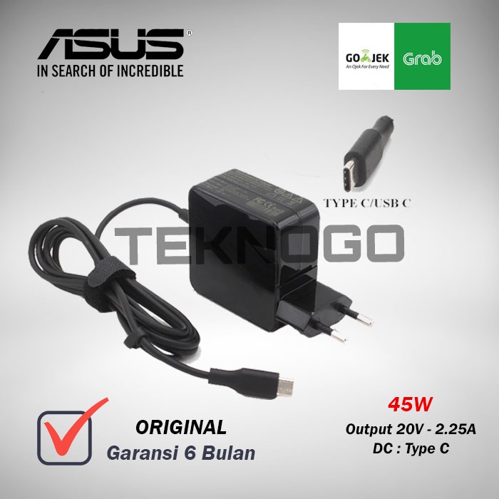 Jual Adaptor Charger Laptop Asus Usb Type C Watt V A Original