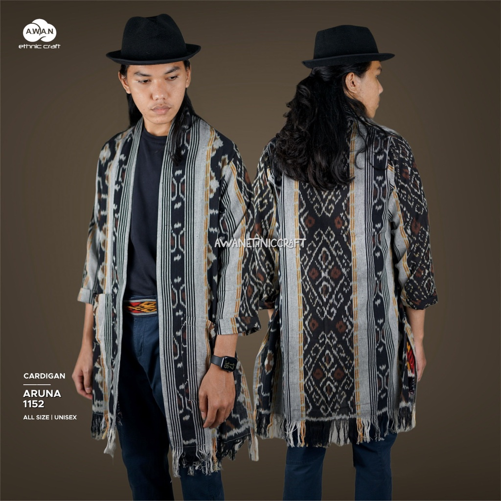 Jual Aruna 1152 Outer Cardigan Tenun Etnik Unisex By AwanEthnicCraft