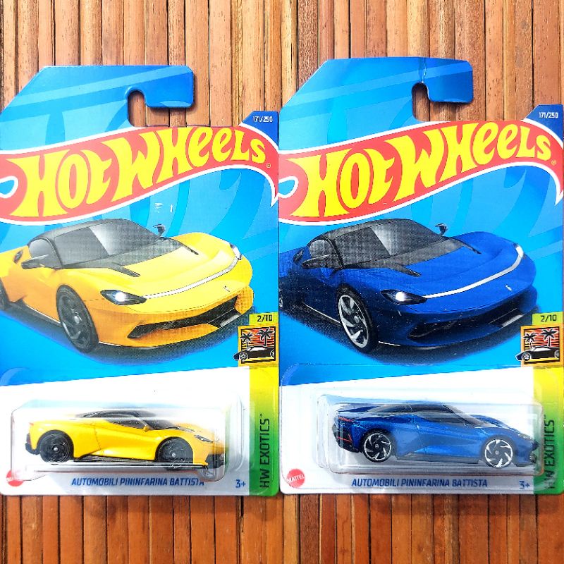 Jual Hotwheels Automobili Pininfarina Battista Kuning Biru First