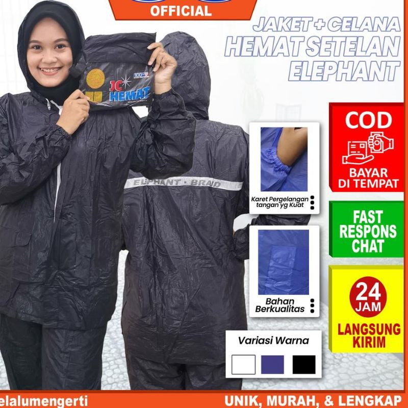 Jual Jas Hujan Stelan Jaket Celana Elephant Elmondo Shopee Indonesia