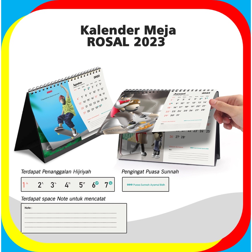 Jual KALENDER MEJA DAKWAH ISLAMI 2023 MASEHI KELENDER ROSAL 1444