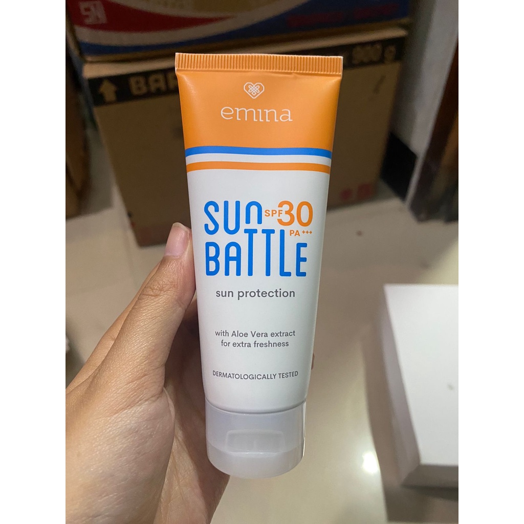 Jual EMINA Sun Battle SPF 30 PA Sun Protection 60ml Original