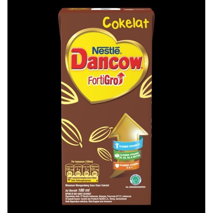 Jual Dancow Fortigro Cokelat Uht 180 Ml Shopee Indonesia