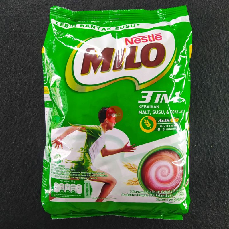 Jual Milo Activ Go 3 In 1 Lebih Banyak Susu 1kg Minuman Serbuk Cokelat