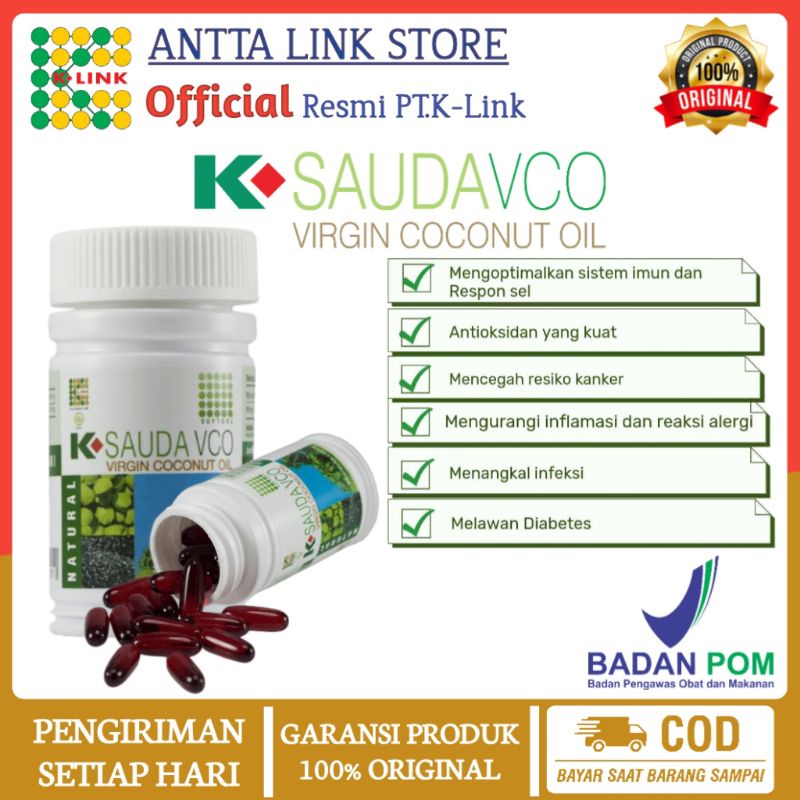 Jual SAUDA VCO ORIGINAL K LINK VIRGIN COCONUT OIL HABBATUS SAUDA OIL