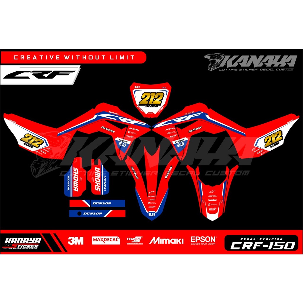 Jual DECAL CRF DECAL CRF 150L DECAL CUSTOM CRF DECAL CRF FREE