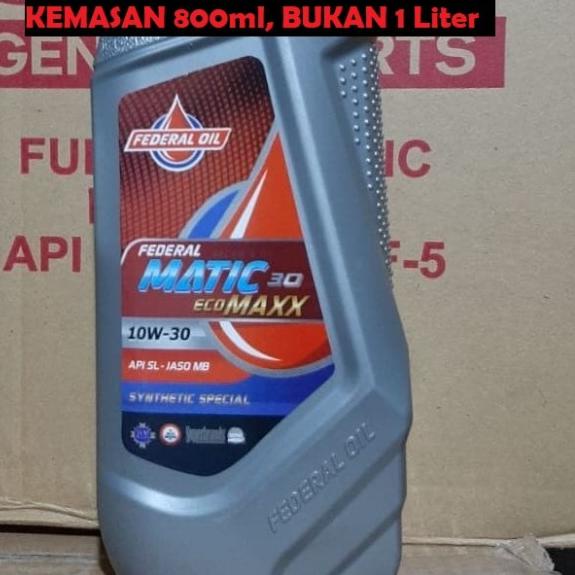 Jual FEDERAL OLI MATIC 30 ECO MAXX API SL JADO MB SAE 10W 30 ISI 1