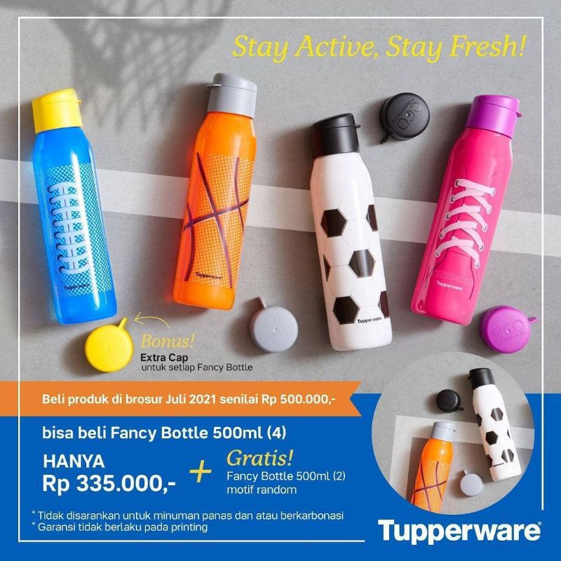 Jual Botol Tupperware Fancy 500 ML Shopee Indonesia