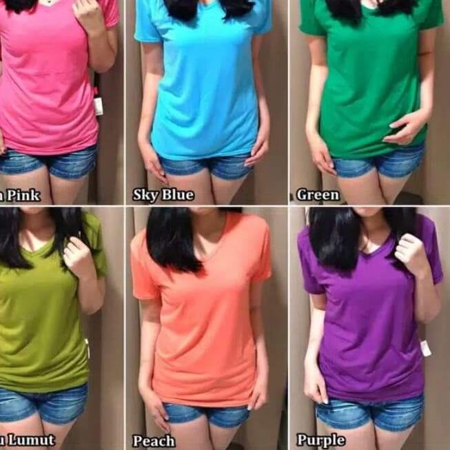 Jual Update VARIAN 02 KAOS POLOS KAOS LENGAN PENDEK CEWEK KAOS