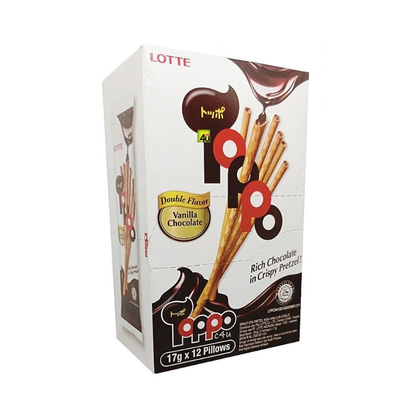 Jual Lotte Toppo Rich Chocolate Crispy Pretzel 1 Box Isi 12pcs