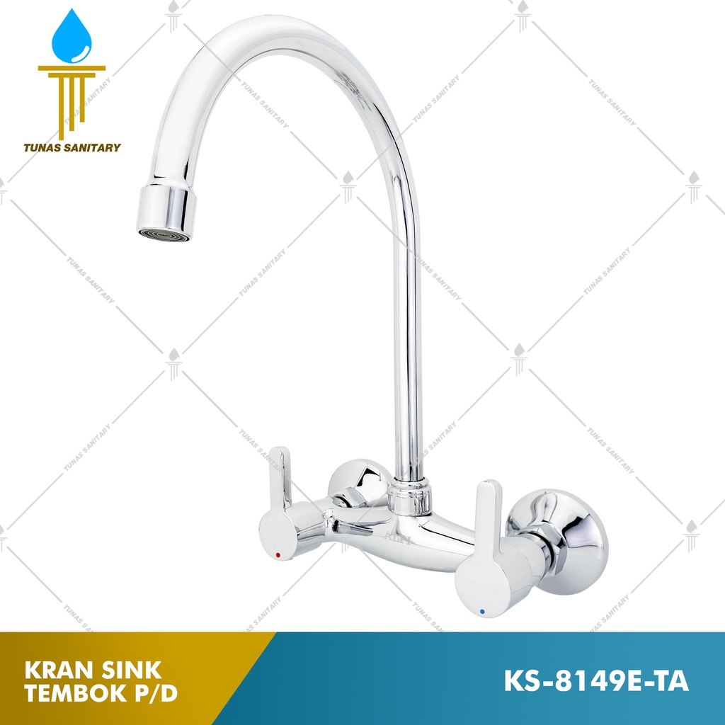 Jual Keran Kran Sink Tembok Dapur Panas Dingin ALPI KS 8149E TA