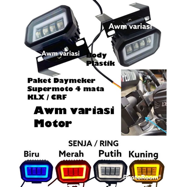 Jual Lampu Led Supermoto Dudukan Klx Crf Ktm Viar Gtx Lampu Daymeket