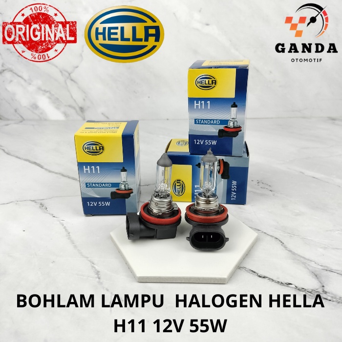 Jual Bohlam Lampu Halogen H11 12V 55W Hella Lampu Mobil Original