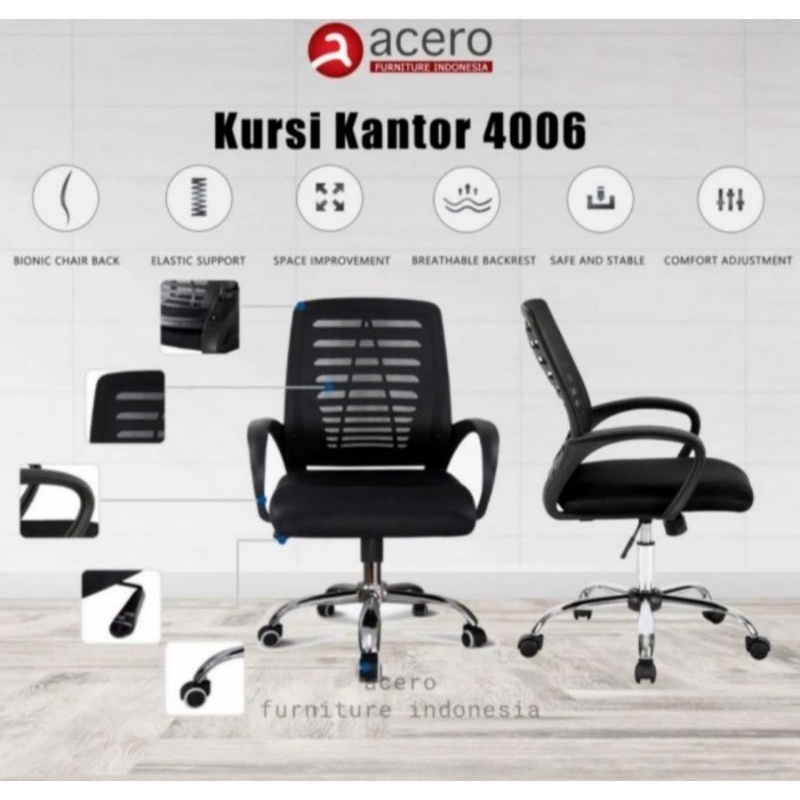 Jual Acero Kursi Kantor Kursi Kerja Kursi Roda Hidrolik Jaring