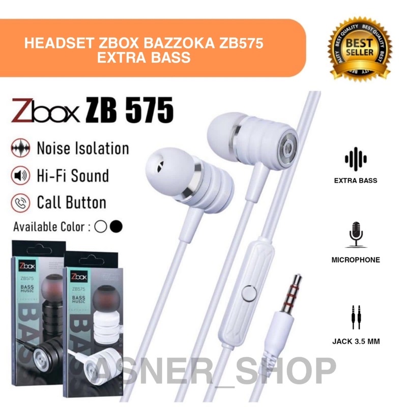 Jual Headset Zbox Basoka Z1 Hf Kabel Bazzoka ZB575 ZX03 Super Bass