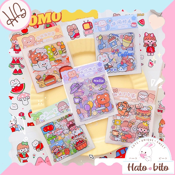 Jual 1 Set 20 Lembar Sticker Hias Deco Stiker Cute Lucu Planner Buku