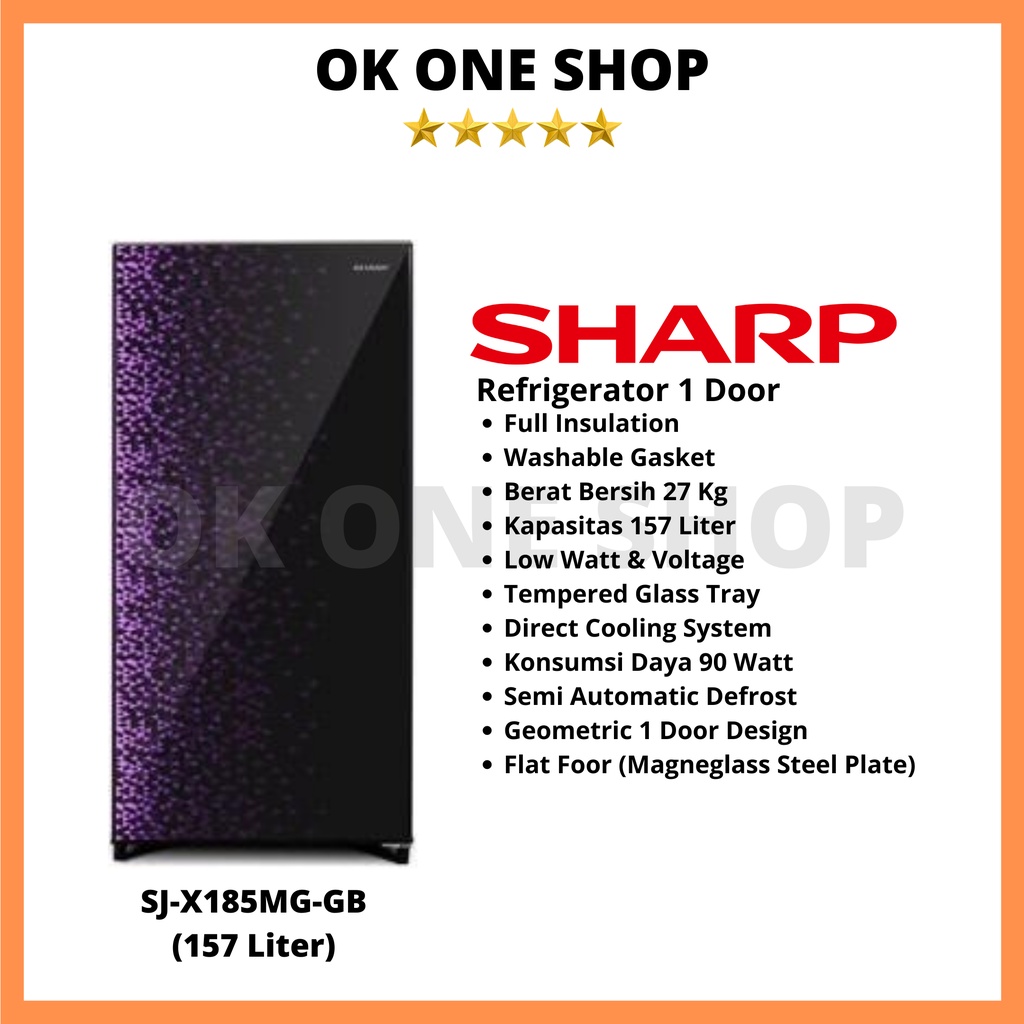 Jual SHARP Kulkas SJ X185MG GB 1 Pintu 157 Liter Shopee Indonesia