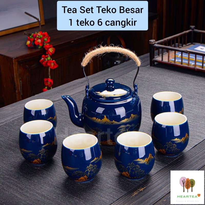 Jual Chinese Tea Pot Set Premium Quality China Tea Set Teko Glass