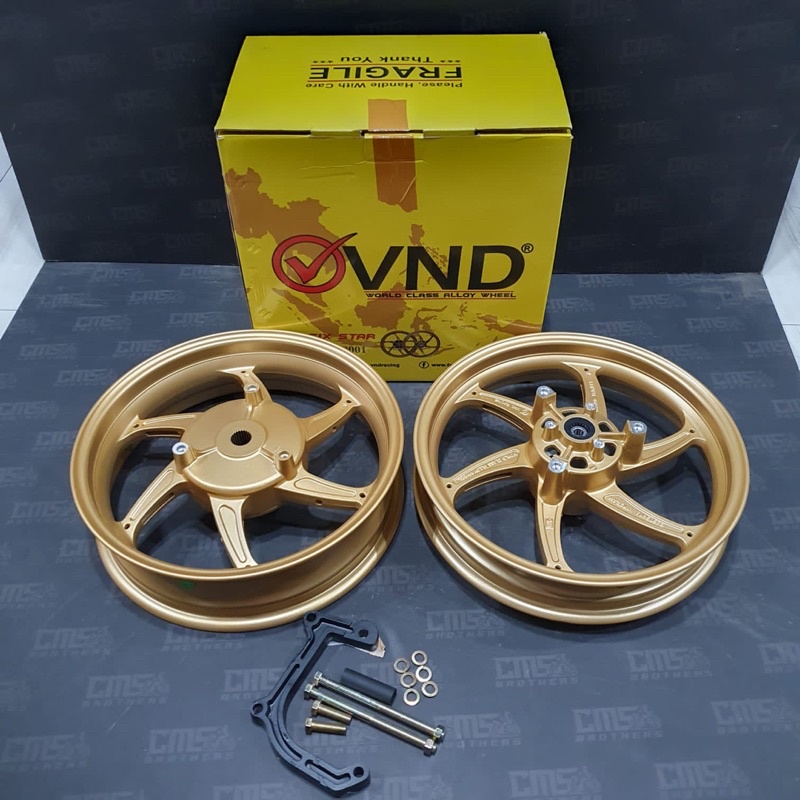 Jual Velg Velek Vnd Six Star Ring Yamaha Aerox Cakram Belakang Gold