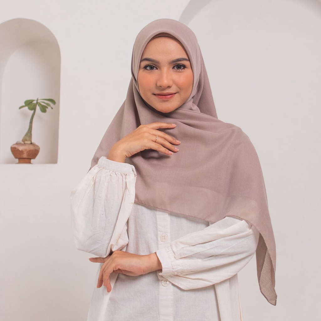 Jual Hijab Segi Empat Polos Paris Premium Hijab Jilbab Kerudung Segi