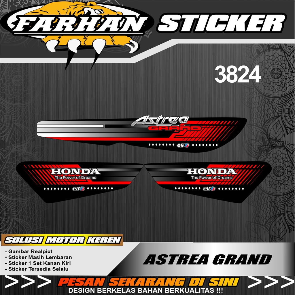 Jual F Stiker Motor Honda Astrea Grand Semifull Lis Variasi Abstrak