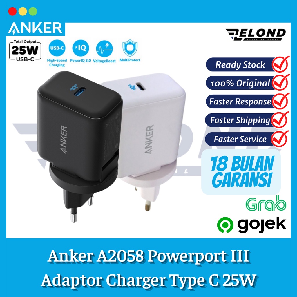 Jual Wall Charger Anker Powerport Iii W A Shopee Indonesia