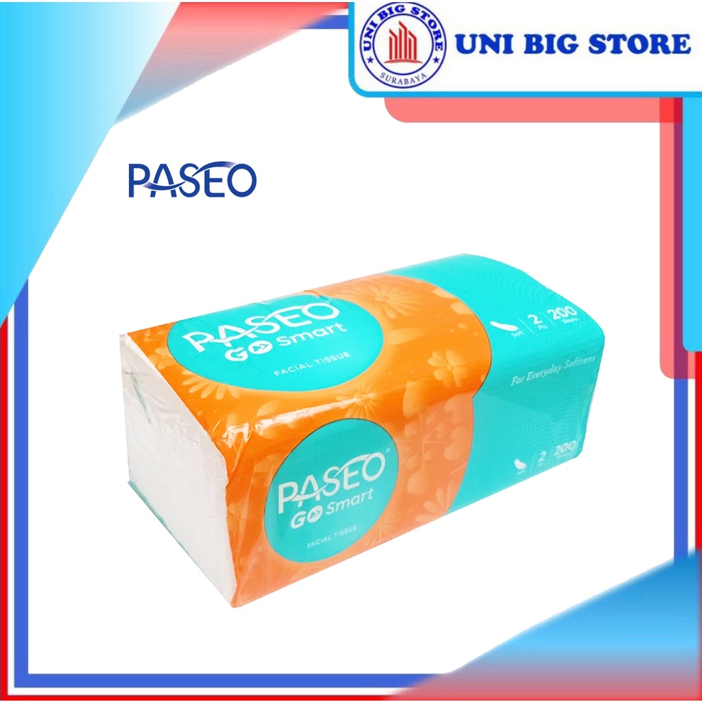 Jual Paseo Go Smart Facial Tissue 200 Sheets 2 Ply Tisu Wajah Shopee