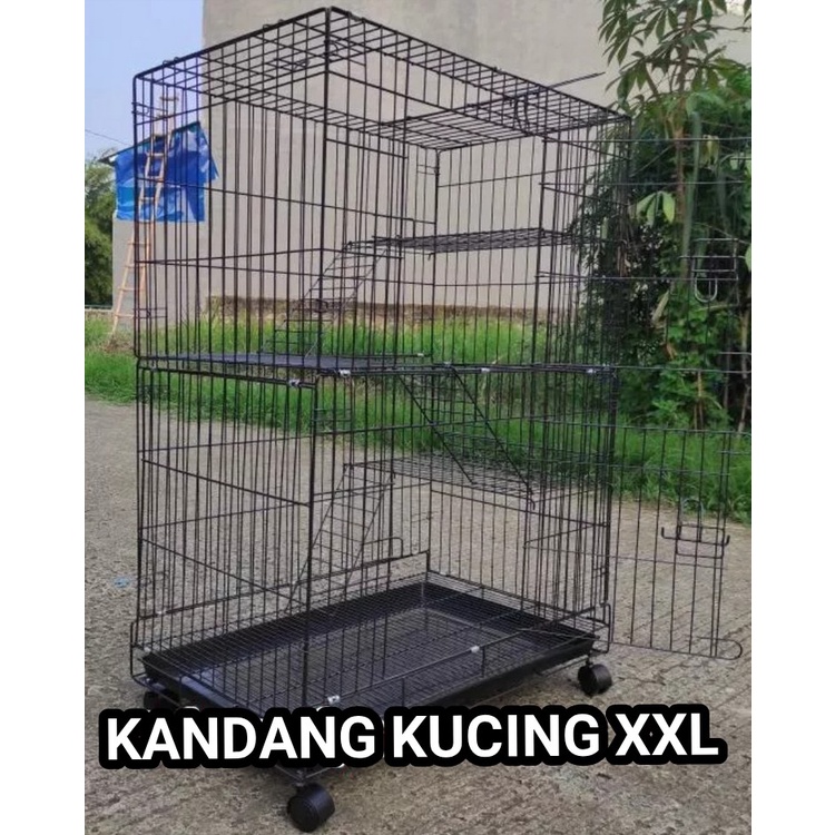 Jual Kandang Kucing Besi Lipat Size Xxl Standar Dan Tingkat 3 Ukuran