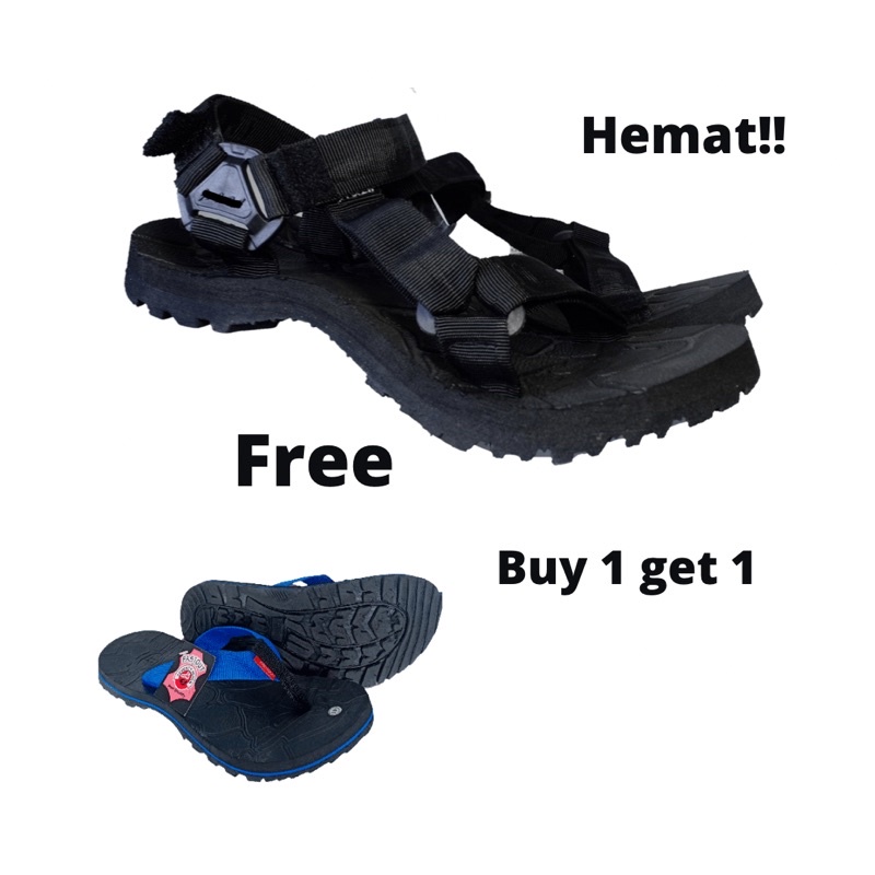 Jual Sandal Gunung Sandal Gunung Pria Beli 1 Dapat 1 Sandal Jepit