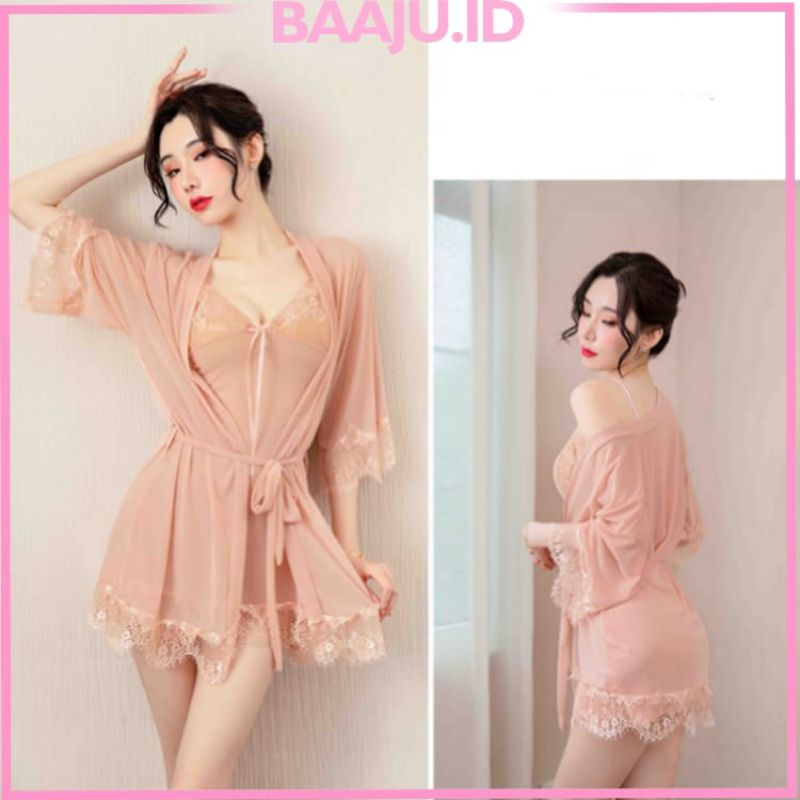 Jual BAAJU ID SET LINGERIE KIMONO LINGERIE SEXY LINGERIE PREMIUM